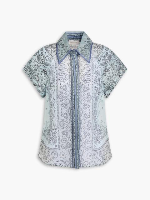 Zimmermann Paisley-print linen and silk-blend shirt
