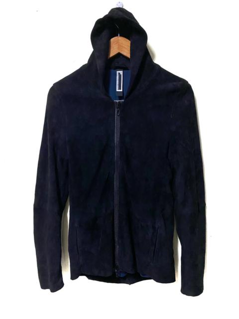 Other Designers Leather - Rare🔥Rip Van Winkle Suede Goat Skin Leather Jacket Hoodie