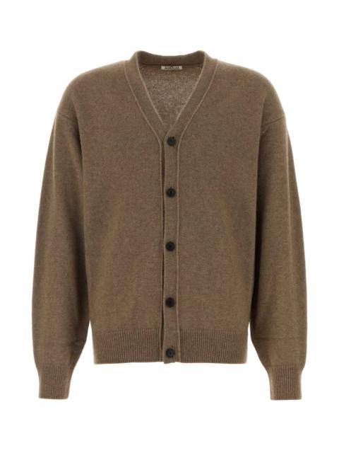 AURALEE Auralee Men Brown Cashmere Cardigan