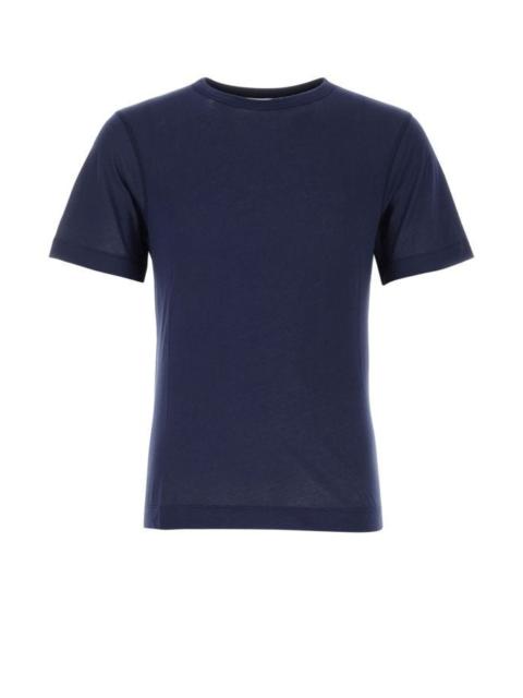 DRIES VAN NOTEN Navy Blue Cotton T-Shirt