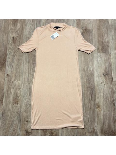 Other Designers Forever 21 - Forever21 Blush Pink Ribbed Short Sleeve Knit Dress