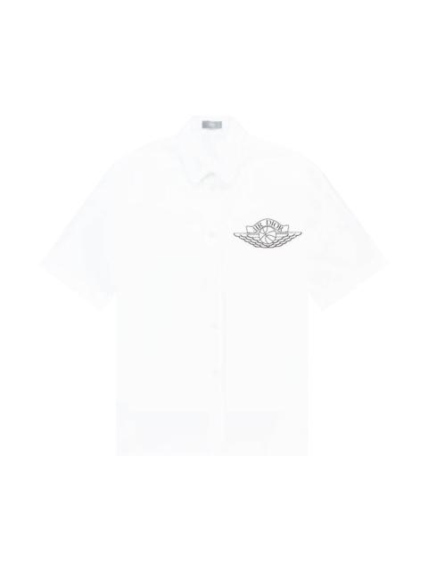 Dior x Air Jordan Short-Sleeve Button Up Shirt 'White'