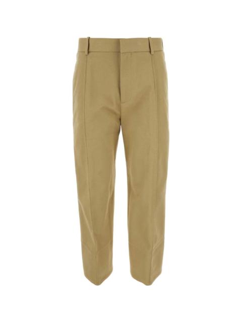 Bottega Veneta Beige Cotton Cropped Cut Pant