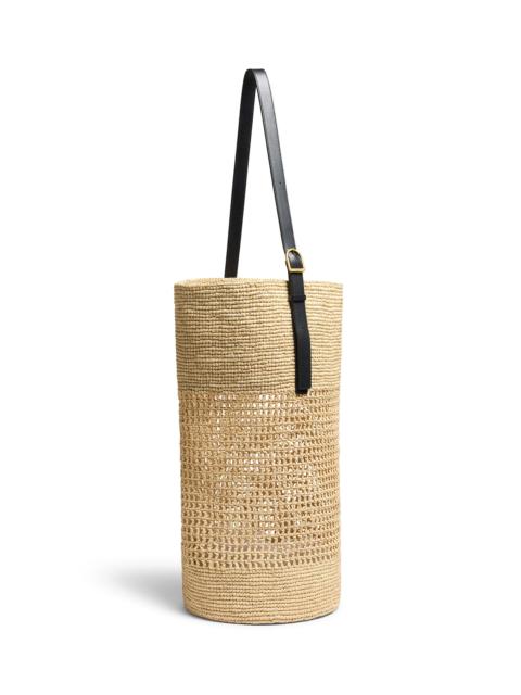 KHAITE Billie Raffia Bucket Bag neutral