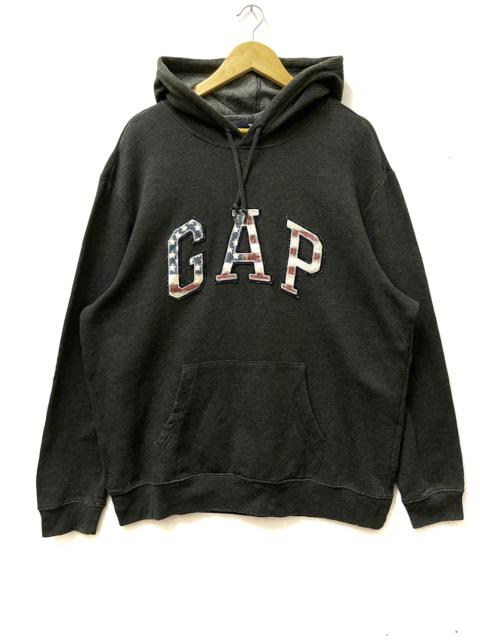 Other Designers Gap - Gap Spellout USA Flag Hoodie Dark Grey Extra Large