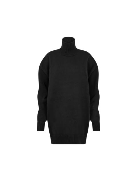 TOM FORD SCULPTURAL MERINO BLEND OVERSIZED TURTLENECK SWEATER DRESS