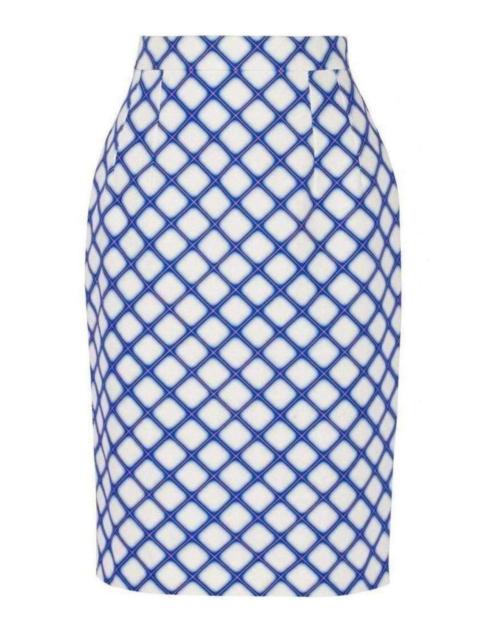 Other Designers Jonathan Saunders Printed Textured-Cotton Pencil Skirt