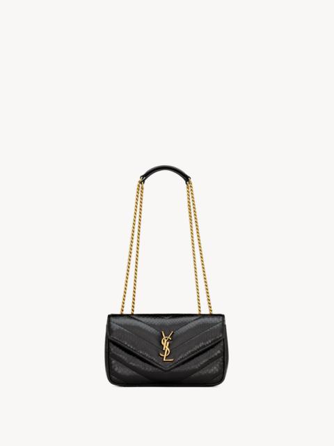 SAINT LAURENT LOULOU SMALL IN MATELASSÉ PYTHON