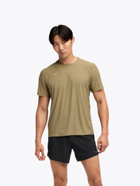 HOKA Men's Airolite Short Sleeve 2.0 Shirt in Wild Mushroom
