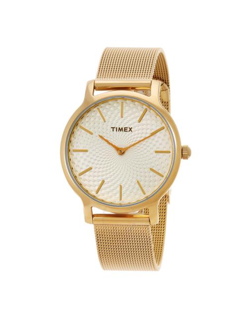 Other Designers Timex Metropolitan Quartz Champagne Dial Ladies Watch TW2T25900