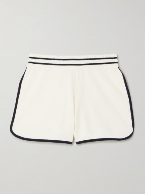 Allude Striped Cashmere Shorts