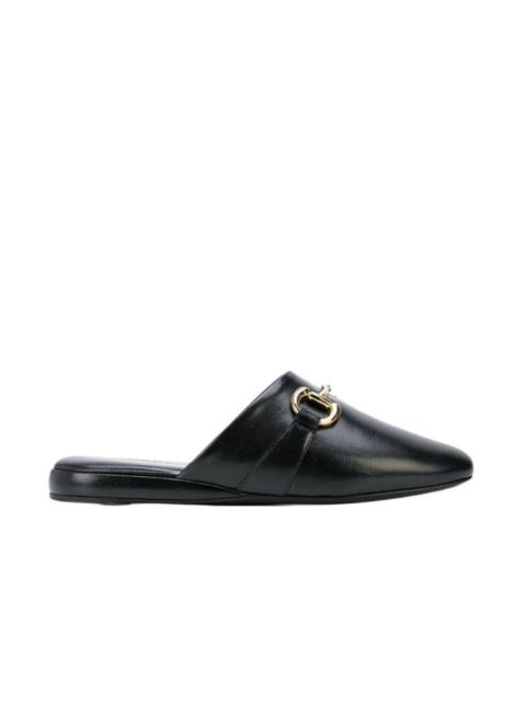 GUCCI Pericle Horsebit Leather Slippers