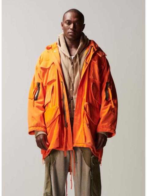 Greg Lauren $1350 Greg Lauren Orange Fishtail Parka