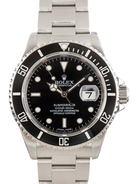 ROLEX Used Rolex Submariner 16610 Steel Black Dial