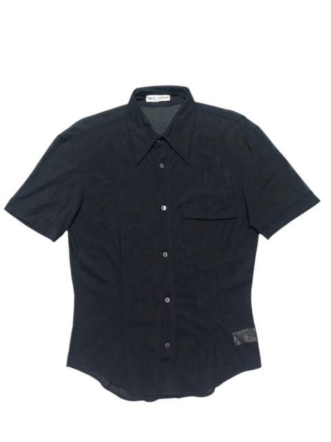 Vintage Dolce & Gabbana Mesh Shirt Button Up Single Pocket