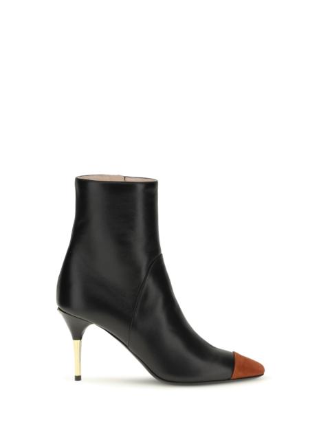 Valentino Valentino Garavani Sinead Nappa Suede Ankle Boots Deep Rust/Nero
