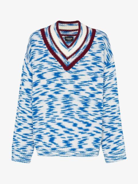 Raf Simons Space Dyed V Neck Sweater
