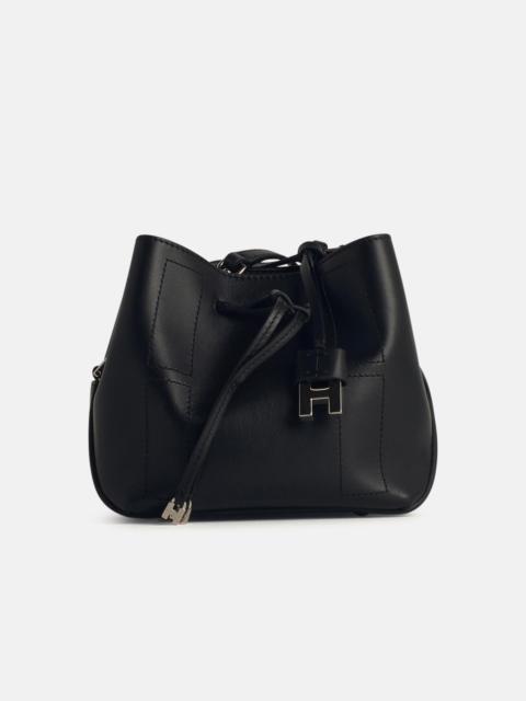 HOGAN 'HOCKET' BLACK LEATHER CROSSBODY BAG