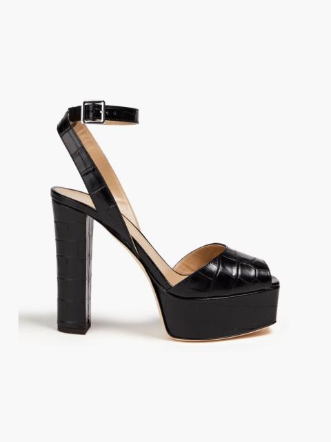 Giuseppe Zanotti Betty croc-effect leather platform sandals