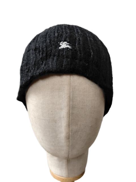 Burberry Vintage Burberry Black Knitted Beanie Hat Embroidered Logo