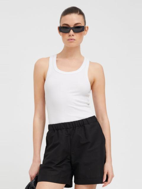 SPRWMN WHITE RIB FITTED SCOOPED TANK