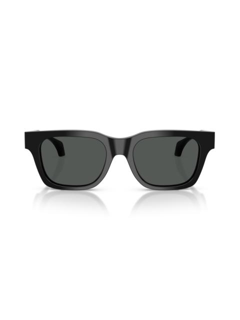 VERSACE Versace 52mm Square Sunglasses in Black/Dark Grey at Nordstrom