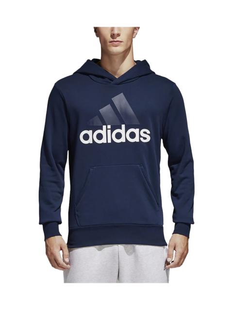 adidas Essentials Linear Pullover Hoodie "Navy White"