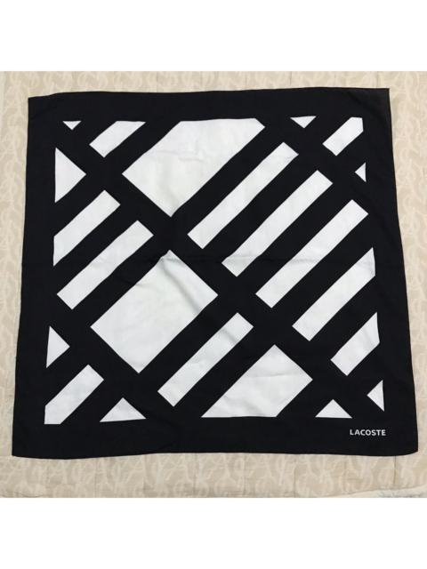 Lacoste Shawl Scarf Black & White Striped Pattern