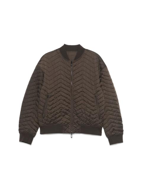 chevron-quilted jacket