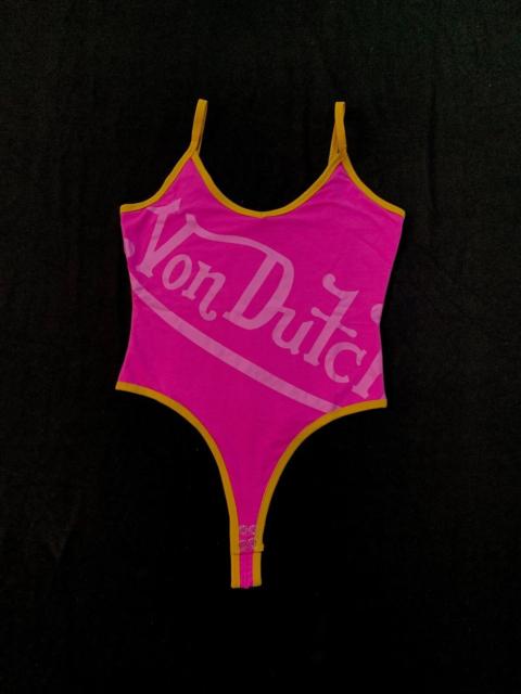 Other Designers Deadstock Von Dutch Crossover Bodysuit Pink Medium