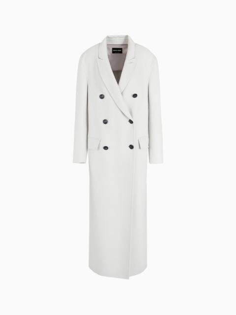 GIORGIO ARMANI Double-breasted long coat in double cashmere