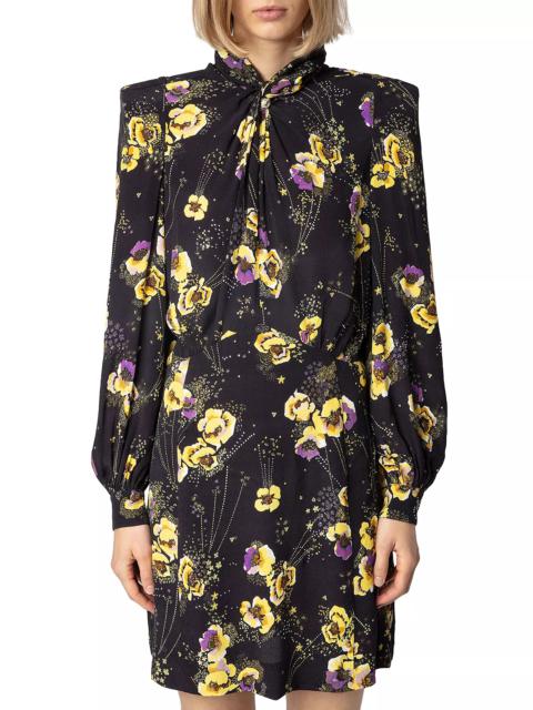 Zadig & Voltaire Ryda Crepe Yoko Strass Noir Dress