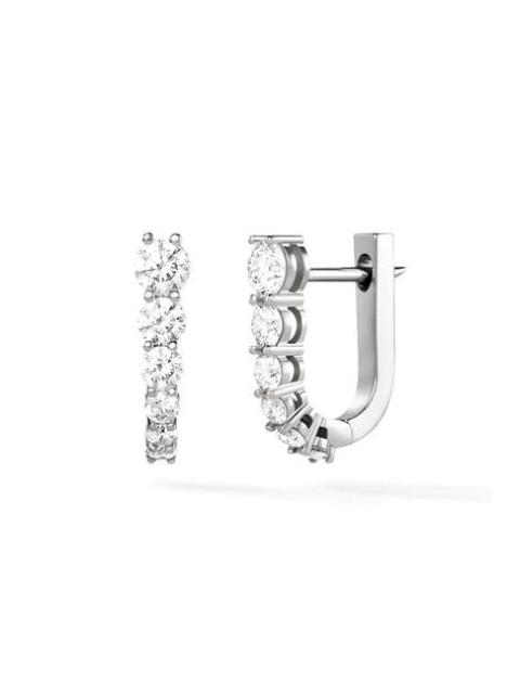 MELISSA KAYE Aria U Diamond Huggie Hoops