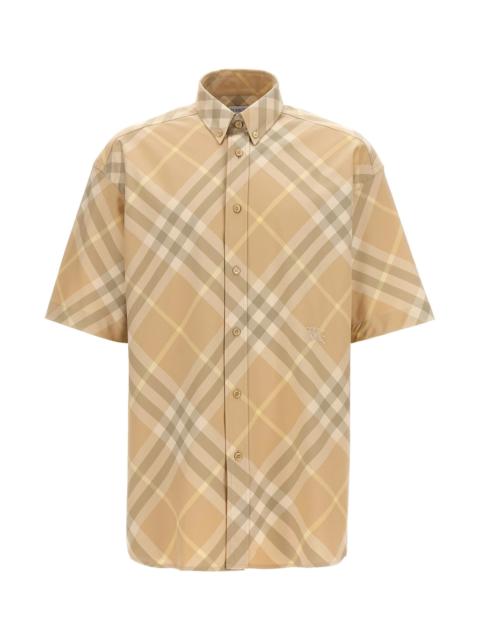 Burberry Check shirt with logo embroidery