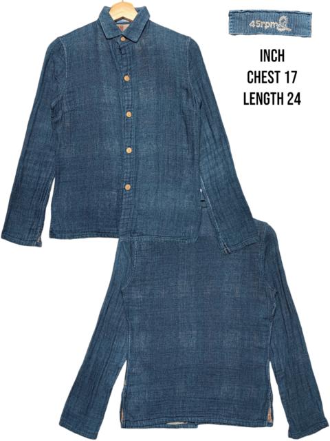 Other Designers 45rpm × Indigo × Japanese Brand - 45rpm Indigo Dyed Plaid shirt