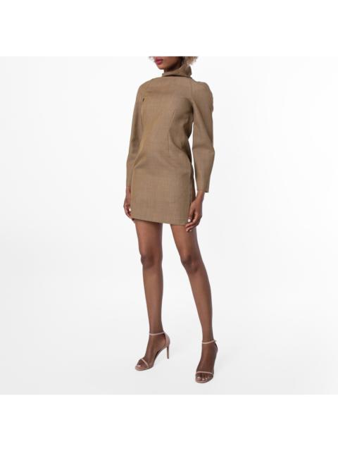 Burberry Burberry Tailored Wool Zipped Mini Dress
