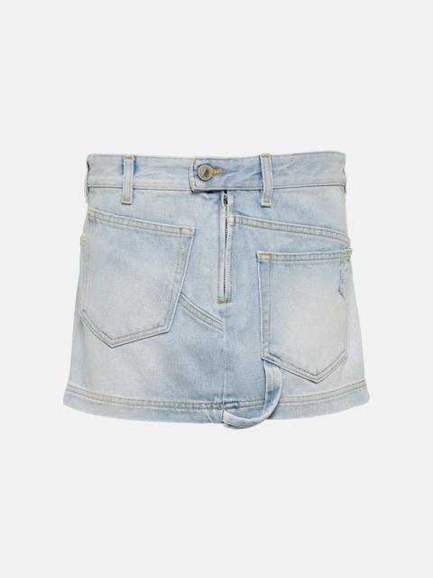 THE ATTICO Denim miniskirt