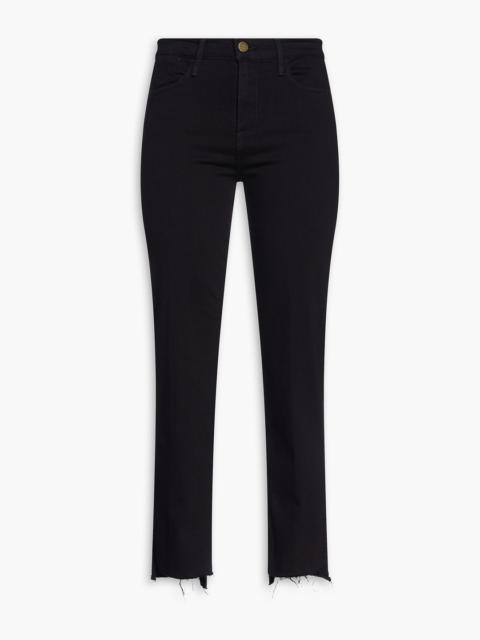 FRAME Le High Straight cropped high-rise straight-leg jeans
