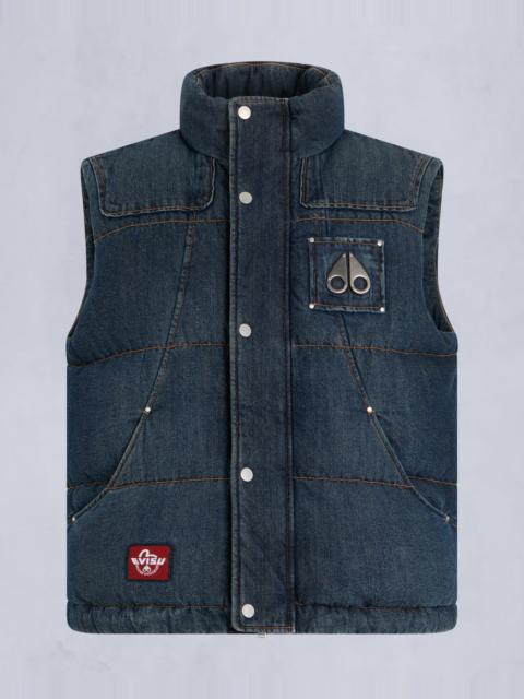 MOOSE KNUCKLES EVISU X MOOSE DENIM EVEREST PUFFER VEST