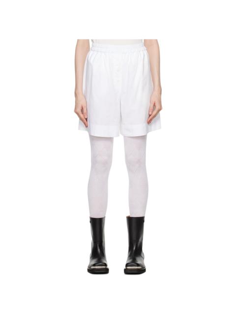 OPEN YY White Argyle Pyjama Shorts