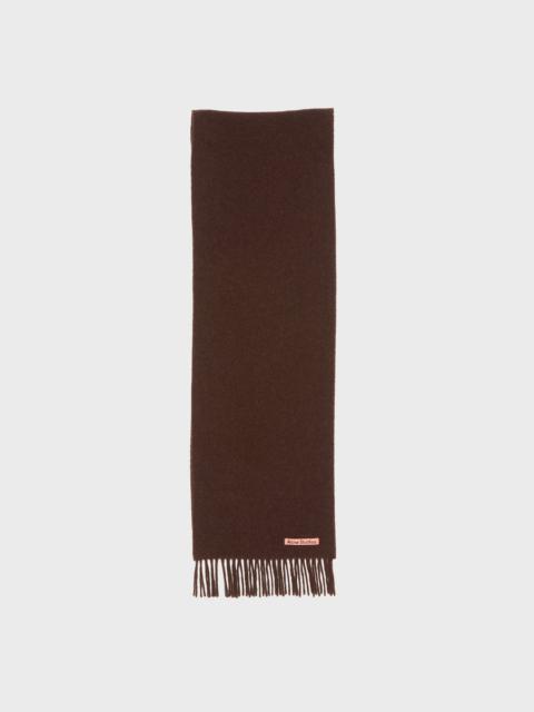 Acne Studios Fringe Wool Scarf Grå/brun ONESIZE