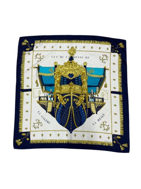 Hermès HERMES PARIS VUE DU CAROSSE DE LA GALERE LA REALE 1953 SCARF