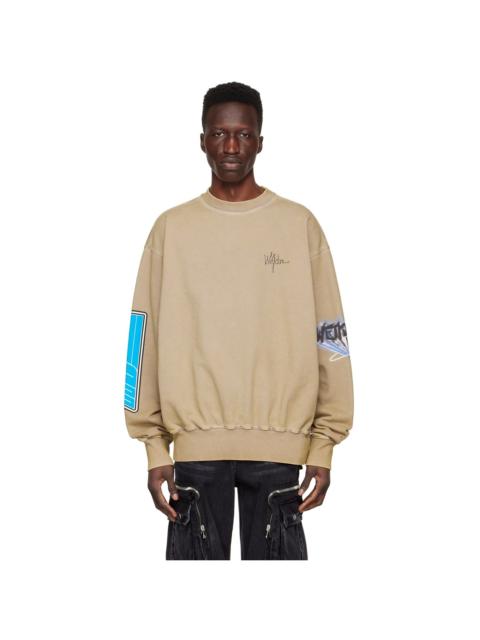 We11done Tan Cotton Sweatshirt