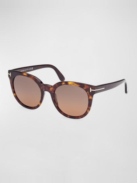 TOM FORD Moira Acetate Butterfly Sunglasses