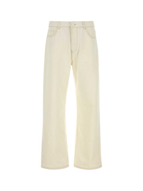 AMI Paris Ami Men Ivory Denim Jeans