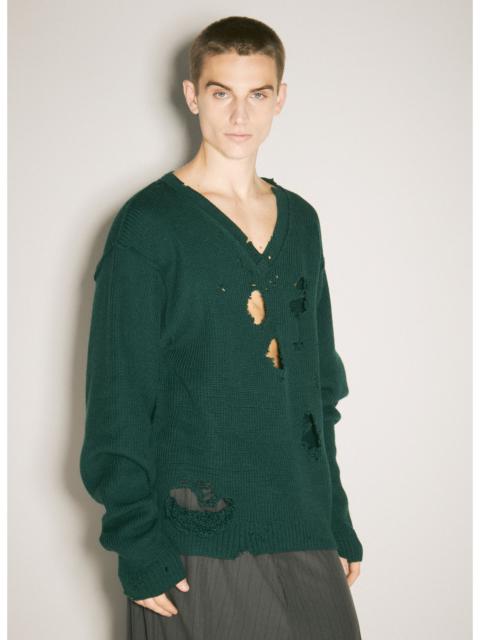 Lanvin Men Destroyed Sweater