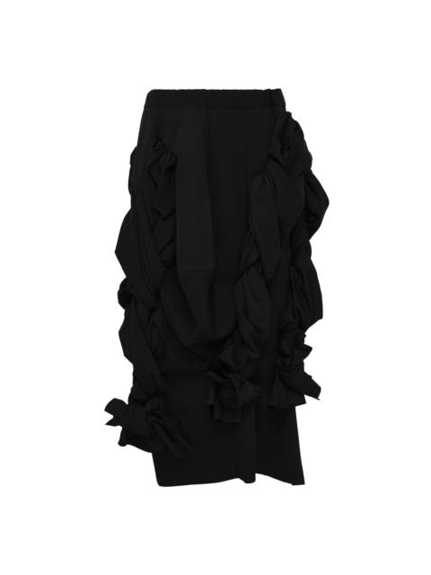 Comme Des Garçons Wool Gabardine Braided Skirt