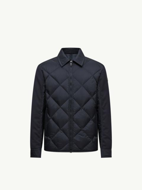 Moncler Aiguille Diamond-Quilted Down Shirt Jacket