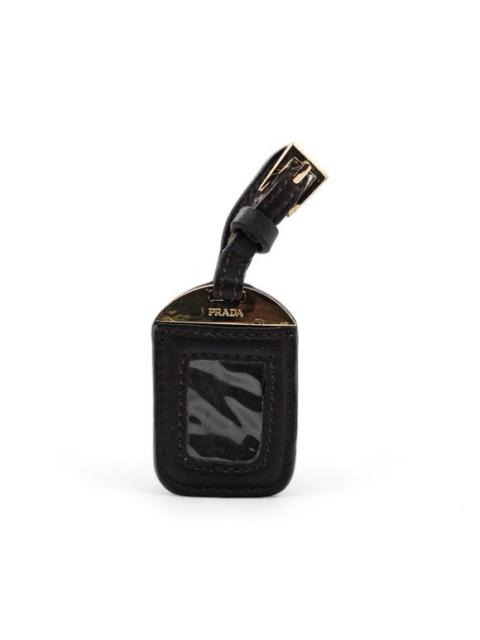 Prada Prada leather ID tag brown