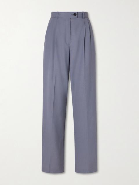 The Row Ragnar Pleated Wool Straight-leg Pants